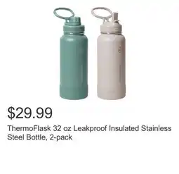 Costco ThermoFlask 32 oz Leakproof Insulated Stainless Steel Bottle, 2-pack offer