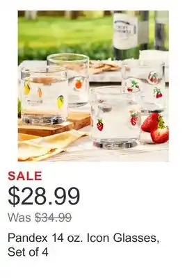 Costco Pandex 14 oz. Icon Glasses, Set of 4 offer