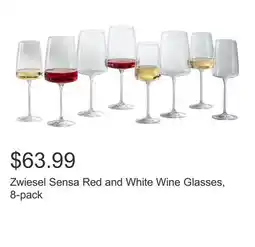 Costco Zwiesel Sensa Red and White Wine Glasses, 8-pack offer