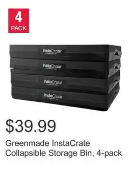 Costco Greenmade InstaCrate Collapsible Storage Bin, 4-pack offer