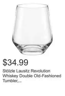 Costco Stölzle Lausitz Revolution Whiskey Double Old-Fashioned Tumbler, Set of 6 offer