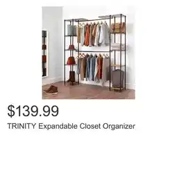Costco TRINITY Expandable Closet Organizer offer