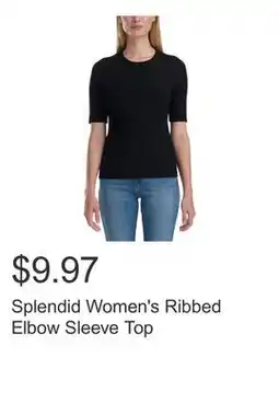 Costco Splendid Women's Ribbed Elbow Sleeve Top offer