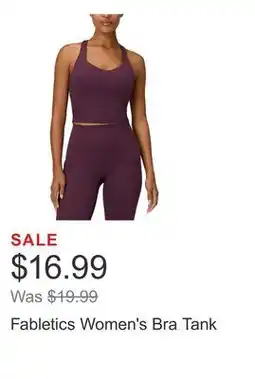 Costco Fabletics Women's Bra Tank offer