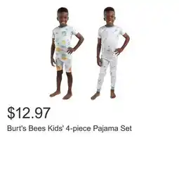 Costco Burt's Bees Kids' 4-piece Pajama Set offer