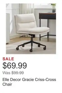 Costco Elle Decor Gracie Criss-Cross Chair offer