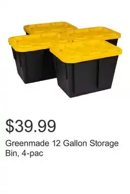 Costco Greenmade 12 Gallon Storage Bin, 4-pac offer