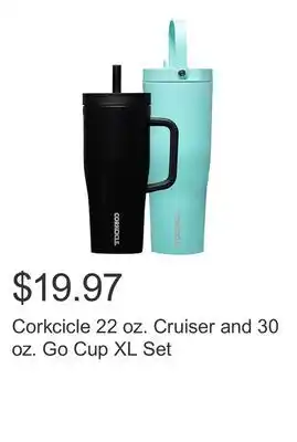 Costco Corkcicle 22 oz. Cruiser and 30 oz. Go Cup XL Set offer