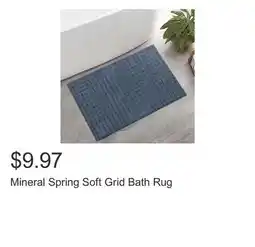 Costco Mineral Spring Soft Grid Bath Rug offer