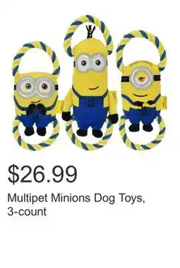 Costco Multipet Minions Dog Toys, 3-count offer