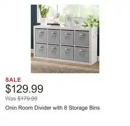 Costco Onin Room Divider with 8 Storage Bins offer