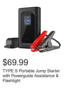 Costco TYPE S Portable Jump Starter with Powerguide Assistance & Flashlight offer