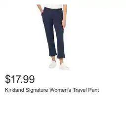 Costco Kirkland Signature Women's Travel Pant offer