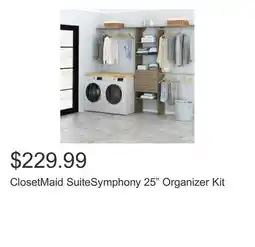 Costco ClosetMaid SuiteSymphony 25 Organizer Kit offer