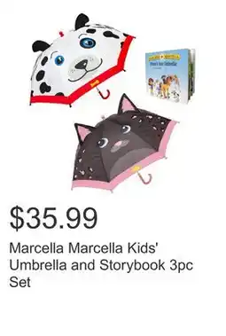 Costco Marcella Marcella Kids' Umbrella and Storybook 3pc Set offer