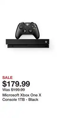 Game Stop Microsoft Xbox One X Console 1TB - Black offer