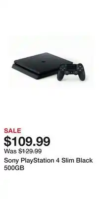 Game Stop Sony PlayStation 4 Slim Black 500GB offer