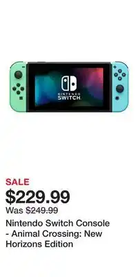 Game Stop Nintendo Switch Console - Animal Crossing: New Horizons Edition offer