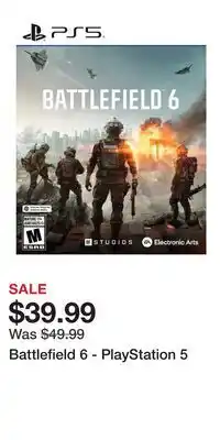 Game Stop Battlefield 6 - PlayStation 5 offer