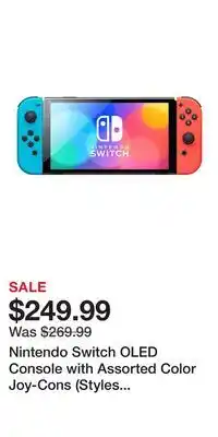 Game Stop Nintendo Switch OLED Console with Assorted Color Joy-Cons (Styles May Vary)r offer