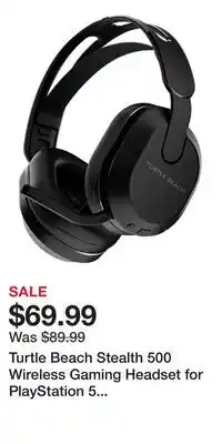 Game Stop Turtle Beach Stealth 500 Wireless Gaming Headset for PlayStation 5 - Black offer