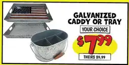 Ollie's GALVANIZED CADDY OR TRAY offer