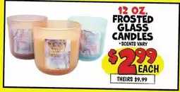 Ollie's 12 OZ. FROSTED GLASS CANDLES offer