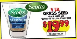 Ollie's SCOTTS GRASS SEED offer