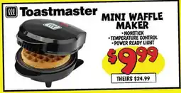 Ollie's TOASTMASTER MINI WAFFLE MAKER offer