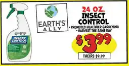 Ollie's EARTH'S ALLY 24 OZ INSECT CONTROL FOR ORGANIC GARDENING offer