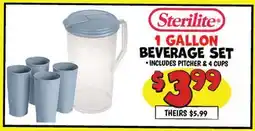 Ollie's STERILITE 1 GALLON BEVERAGE SET offer