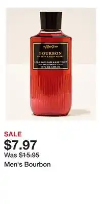 Bath & Body Works Men's Bourbon offer