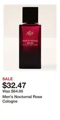 Bath & Body Works Men's Nocturnal Rose Cologne offer