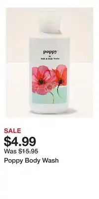 Bath & Body Works Poppy Body Wash offer