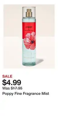 Bath & Body Works Poppy Fine Fragrance Mist offer