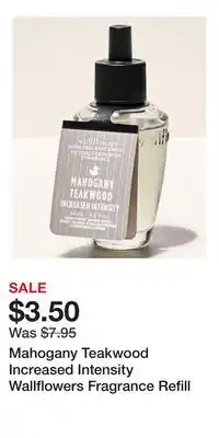 Bath & Body Works Mahogany Teakwood Increased Intensity Wallflowers Fragrance Refill offer