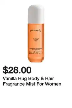 Belk Vanilla Hug Body & Hair Fragrance Mist For Women offer