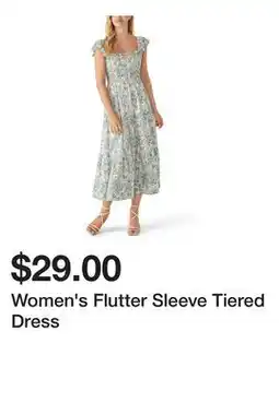 Belk Women's Flutter Sleeve Tiered Dress offer