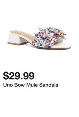 Belk Uno Bow Mule Sandals offer