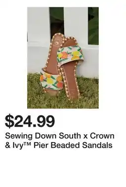 Belk Sewing Down South x Crown & Ivy Pier Beaded Sandals offer