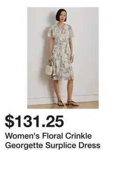 Belk Women's Floral Crinkle Georgette Surplice Dress offer