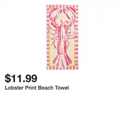 Belk Lobster Print Beach Towel offer