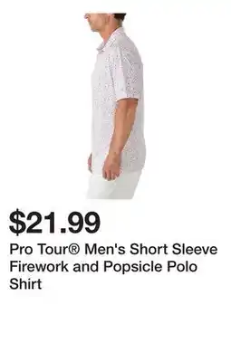 Belk Pro Tour Men's Short Sleeve Firework and Popsicle Polo Shirt offer