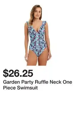 Belk Garden Party Ruffle Neck One Piece Swimsuit offer