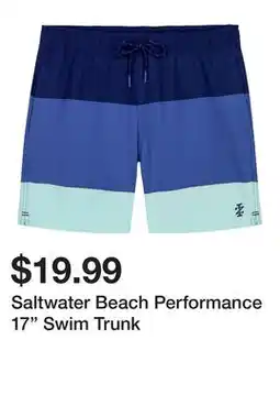 Belk Saltwater Beach Performance 17 Swim Trunk offer