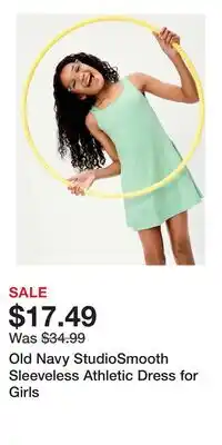 Old Navy Old Navy StudioSmooth Sleeveless Athletic Dress for Girls offer