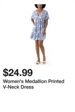 Belk Women's Medallion Printed V-Neck Dress offer