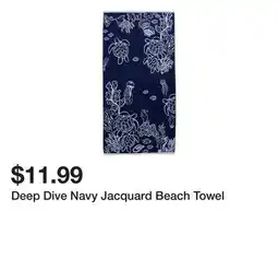 Belk Deep Dive Navy Jacquard Beach Towel offer