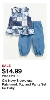 Old Navy Old Navy Sleeveless Patchwork Top and Pants Set for Baby offer