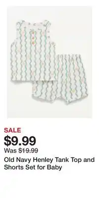 Old Navy Old Navy Henley Tank Top and Shorts Set for Baby offer